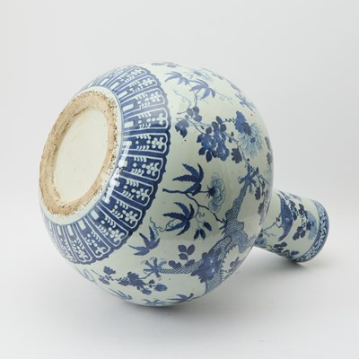 Lot 238 - A Large Chinese Blue and White Porcelain Vase, Tianqiuping