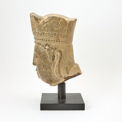 Lot 95 - Chinese Carved Stone Head of Guanyin