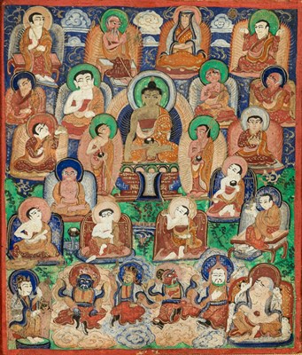 Lot 717 - A Mongolian Miniature Buddhist Painting