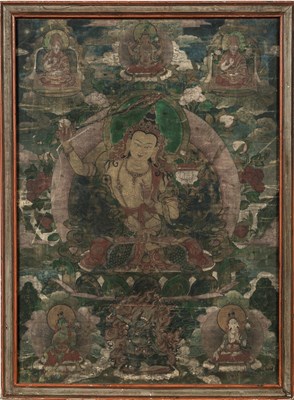 Lot 708 - A Tibetan Thangka of White Tara