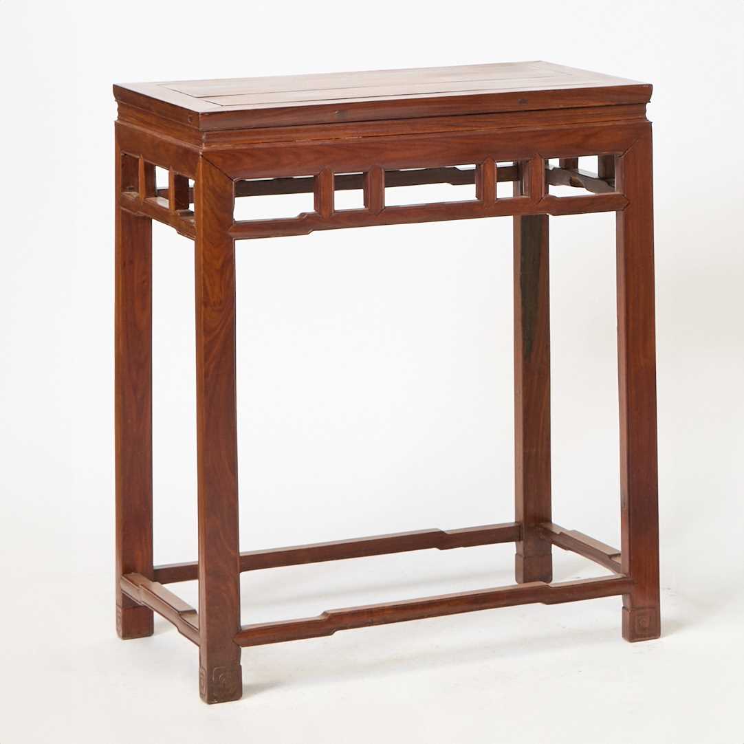 Lot 595 - A Chinese Hardwood Side Table