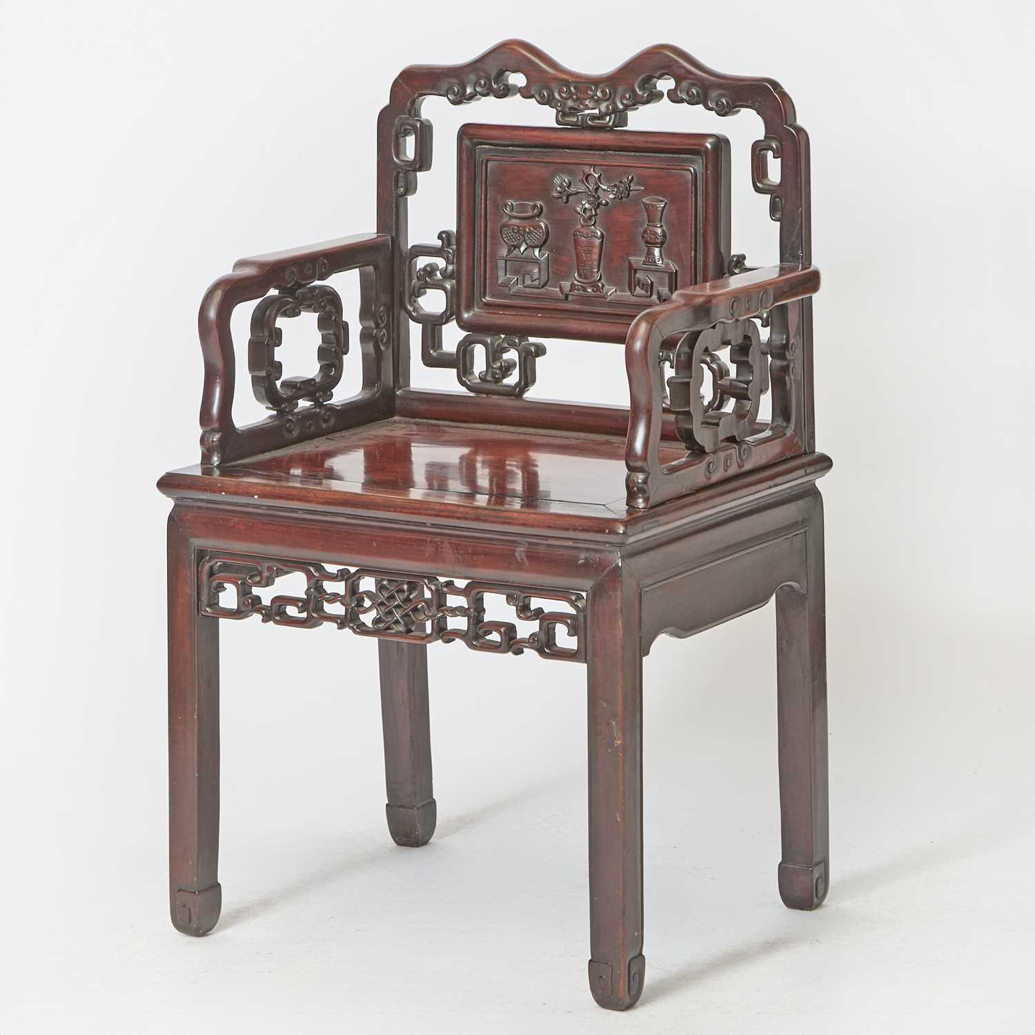 Lot 115 - A Chinese Hardwood Chair
