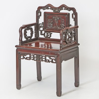 Lot 115 - A Chinese Hardwood Chair
