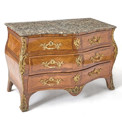 Lot 316 - Louis XV Gilt-Bronze Mounted Kingwood Parquetry Commode