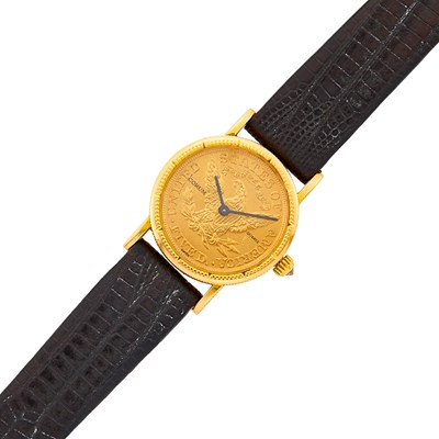 Lot 378 - Corum Gold Coin Wristwatch