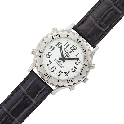 Lot 380 - Marcel Drucker Stainless Steel 'Talking Watch Alarm' Wristwatch