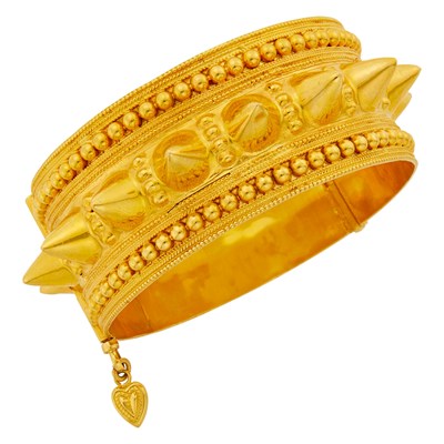 Lot 388 - High Karat Gold Cuff Bangle Bracelet