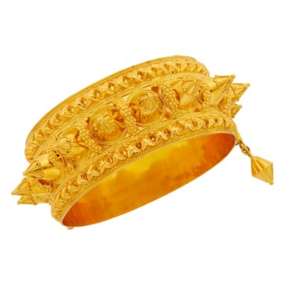 Lot 387 - High Karat Gold Cuff Bangle Bracelet