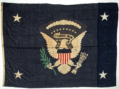 Lot 349 - The flag flown on board Vincent Astor's yacht when President Franklin Roosevelt was a guest