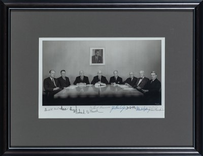 Lot 350 - A signed official portrait of the Warren Commission