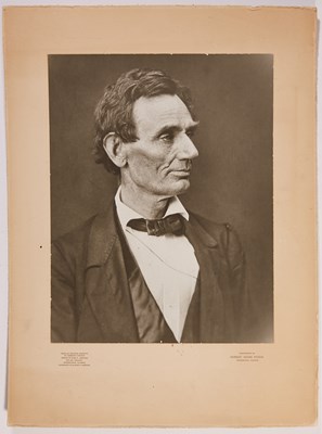 Lot 338 - Two large format photographs of Lincoln printed from the original negatives