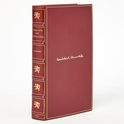 Lot 348 - Sir Winston Churchill's Thoughts and Adventures, finely bound by Baytun-Riviere