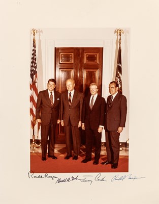 Lot 357 - Signed by Presidents Reagan, Ford, Carter, and Nixon