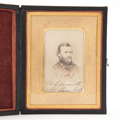 Lot 341 - A fine carte-de-visite portrait inscribed by Ulysses S. Grant during the Civil War