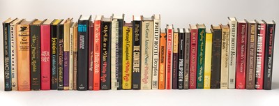 Lot 126 - A shelf of first editions, including a signed Cheever and a large group of Philip Roth