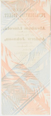 Lot 28 - An unusual "wallpaper" example of the 1864 Lincoln and Johnson Ohio Union Presidential Ticket