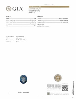 Lot 39 - Two-Color Gold, Sapphire and Diamond Ring