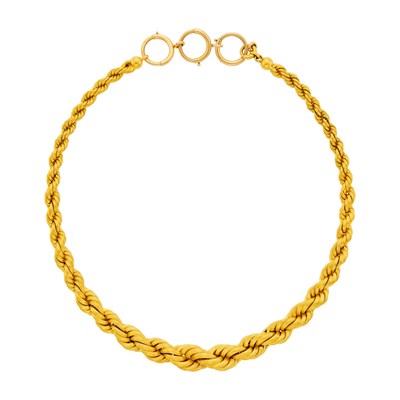 Lot 1185 - Gold Rope-Twist Necklace