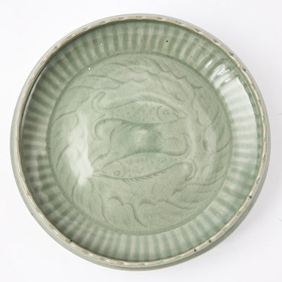 Lot 187 - A Chinese Longquan Celadon Plate