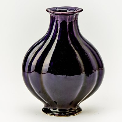 Lot 207 - A Chinese Aubergine Glazed Porcelain Vase