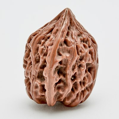 Lot 568 - Two Pairs of Chinese Carved Walnut Shells