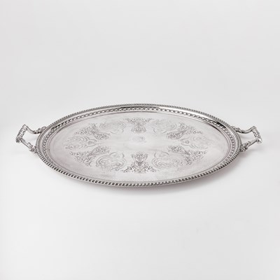 Lot 185 - Silver Plated Two Handled Tray