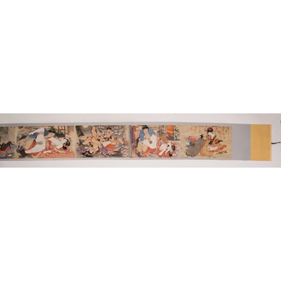 Lot 788 - A Japanese Shunga Hand Scroll