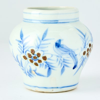 Lot 812 - A Korean Blue and Iron Red Porcelain Jar