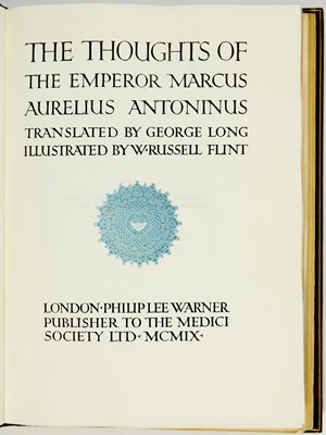 Lot 250 - The Russell Flint illustrated edition of Marcus Aurelius