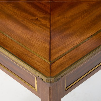 Lot 129 - Louis XVI Style Brass Mounted Mahogany Envelope Card Table