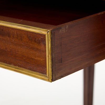 Lot 129 - Louis XVI Style Brass Mounted Mahogany Envelope Card Table