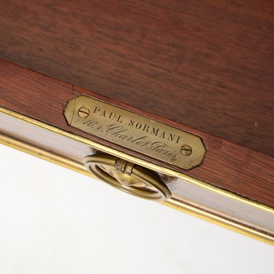 Lot 129 - Louis XVI Style Brass Mounted Mahogany Envelope Card Table