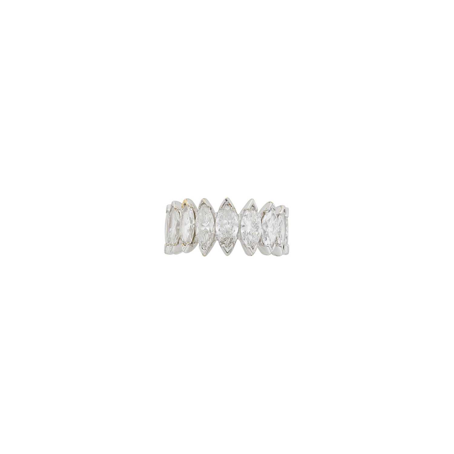 Lot 75 - Wide White Gold and Diamond Band Ring