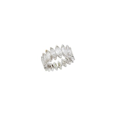 Lot 75 - Wide White Gold and Diamond Band Ring