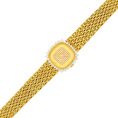 Lot 34 - Patek Philippe Gold and Diamond Wristwatch, Ref. 4181/982