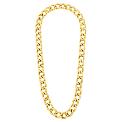 Lot 95 - Long Gold Curb Link Necklace/Bracelets Combination