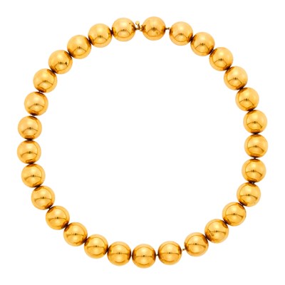 Lot 20 - Gold Bead Necklace