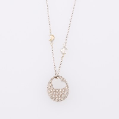Lot 1091 - Pasquale Bruni White Gold and Diamond Pendant-Necklace