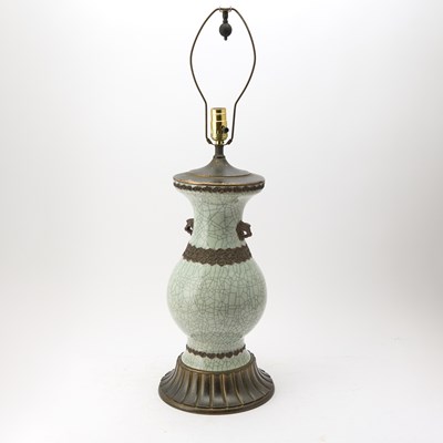 Lot 233 - A Chinese Crackle Glazed Celadon Porcelain Vase