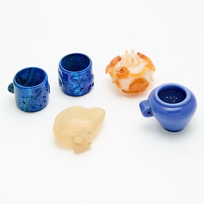 Lot 562 - Five Chinese Bird Feeders
