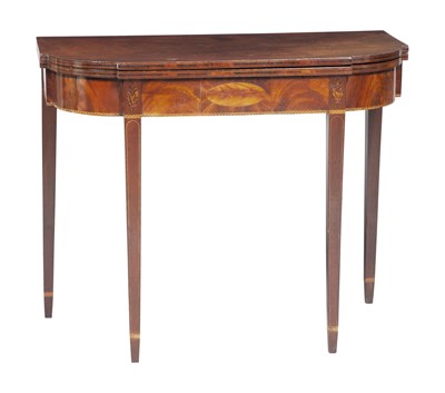 Lot 1057 - Federal Inlaid Mahogany Card Table