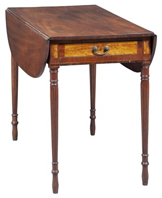 Lot 1059 - Federal Birch and Mahogany Pembroke Table