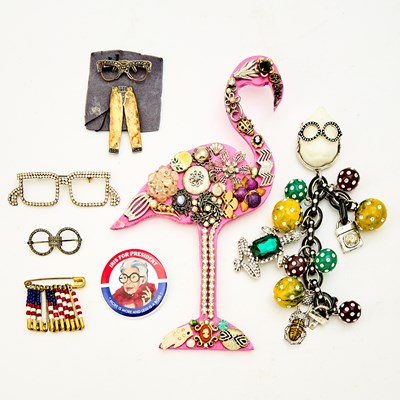 Lot 1003 - Group of Iris Apfel-Inspired Costume Jewelry