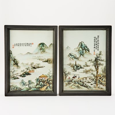 Lot 285 - A Pair of Chinese Porcelain Plaques