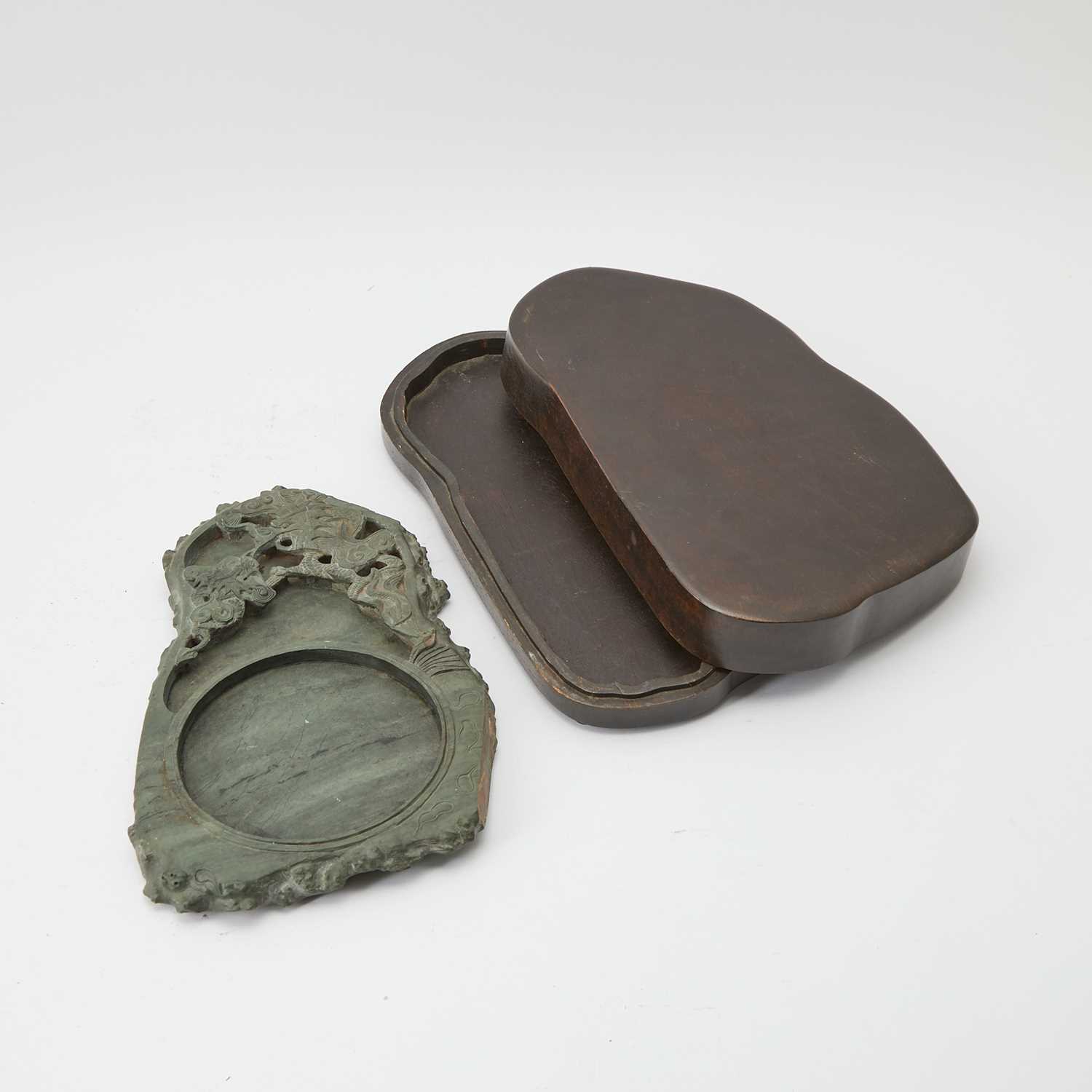 Lot 111 - A Chinese 'Dragon' Inkstone