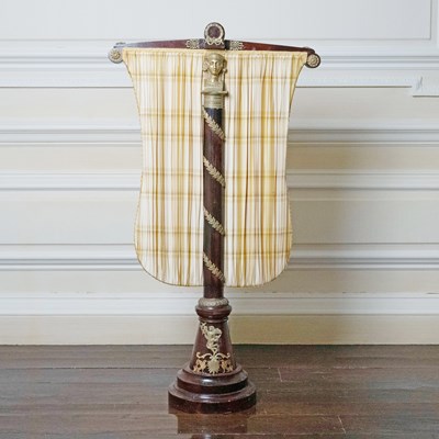 Lot 252 - Empire Style Gilt-Bronze Mounted Mahogany Fire Screen