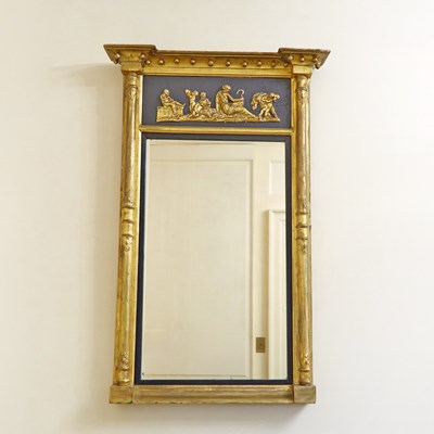 Lot 634 - Regency Part Ebonized Giltwood Mirror