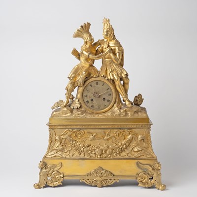 Lot 643 - Louis Philippe Gilt-Bronze Mantel Clock