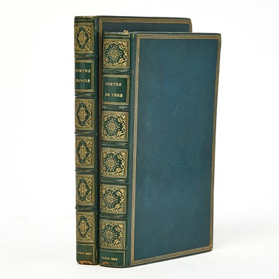 Lot 222 - Two volumes of facetiae with erotic watercolors