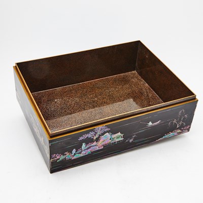 Lot 85 - Large Japanese Ryukyu Style Shell Inlaid Lacquer Box